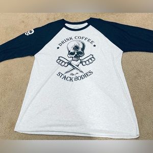 Mens large Zero Foxtrot baseball tee shirt